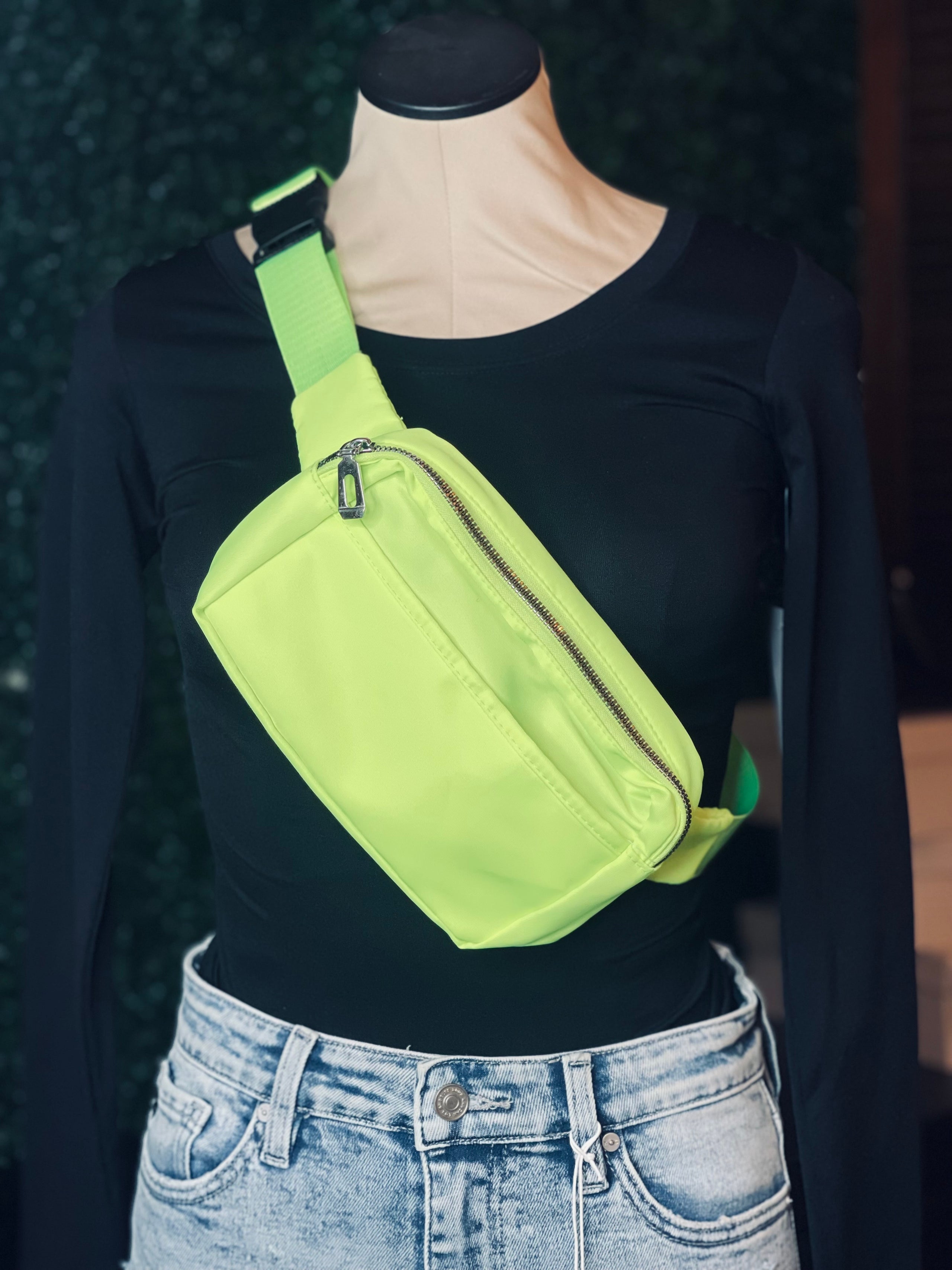 Neon yellow belt bag shop
